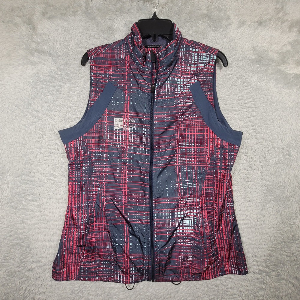 Brooks For Women XL Lightweight Running Vest Lake Health Series Full Zip